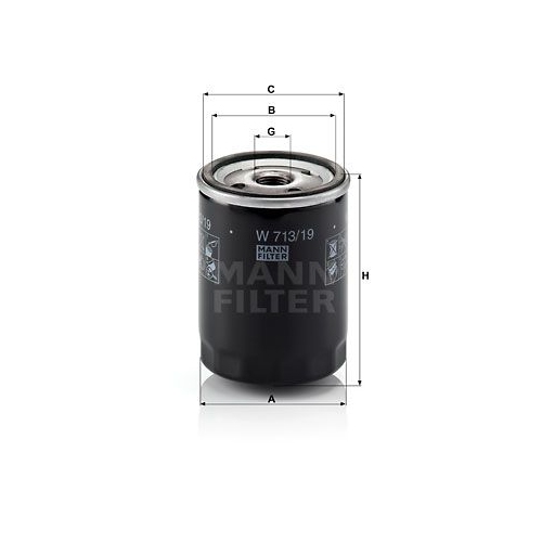 &Ouml;lfilter MANN-FILTER W 713/19 f&uuml;r FORD MAZDA WEIDEMANN
