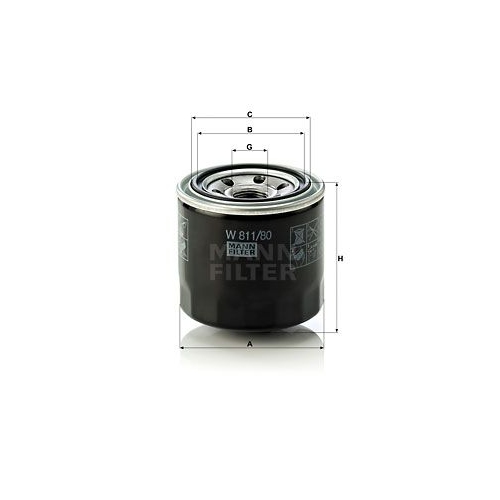&Ouml;lfilter MANN-FILTER W 811/80 f&uuml;r FORD ISUZU MAZDA MITSUBISHI OPEL SUBARU VOLVO