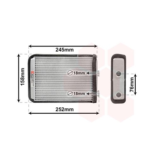 W&auml;rmetauscher, Innenraumheizung VAN WEZEL 17006220 f&uuml;r FIAT FIAT / LANCIA