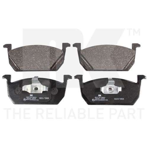 Bremsbelagsatz, Scheibenbremse NK 2247150 f&uuml;r AUDI SEAT SKODA VW, Vorderachse