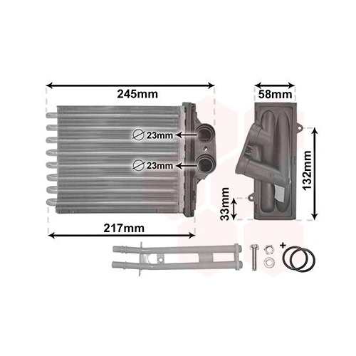 W&auml;rmetauscher, Innenraumheizung VAN WEZEL 17006304 *** IR PLUS ***
