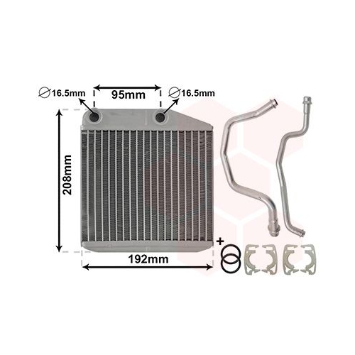 W&auml;rmetauscher, Innenraumheizung VAN WEZEL 17006313 *** IR PLUS *** f&uuml;r OPEL