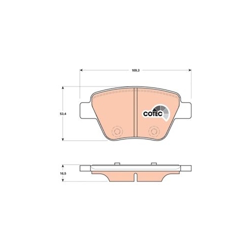 Bremsbelagsatz, Scheibenbremse TRW GDB1841 COTEC f&uuml;r AUDI SEAT SKODA VW VW (SVW)