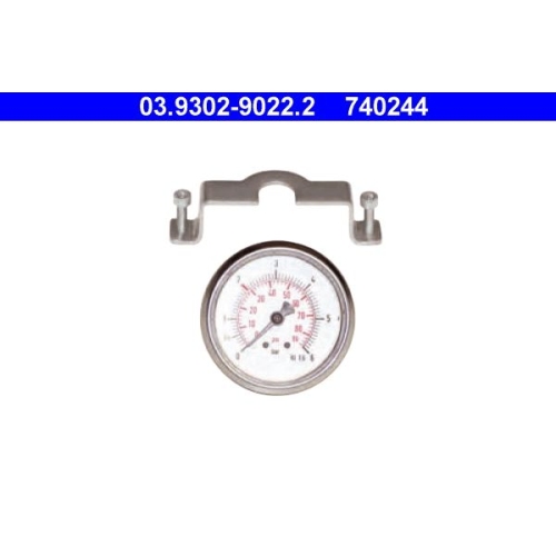 Manometer, F&uuml;ll-/Entl&uuml;ftungsger&auml;t (Bremshydraulik) ATE 03.9302-9022.2