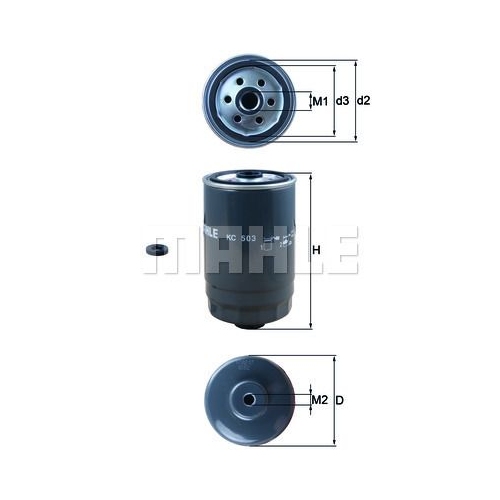 Kraftstofffilter KNECHT KC 503D f&uuml;r HYUNDAI KIA