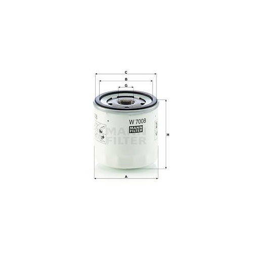 &Ouml;lfilter MANN-FILTER W 7008 f&uuml;r FORD MAZDA VOLVO