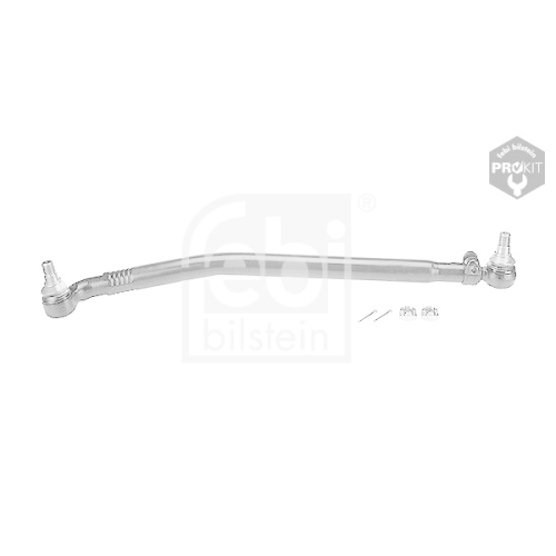Febi Bilstein 18209 Lenkstange mit Kronenmuttern und Splinten, vom Lenkgetriebe zur 1. Vorderachse , 1 St&uuml;ck