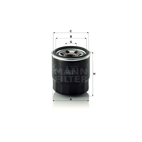 &Ouml;lfilter MANN-FILTER W 7023 f&uuml;r HYUNDAI KIA