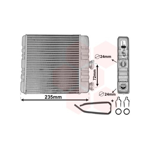 W&auml;rmetauscher, Innenraumheizung VAN WEZEL 37006321 *** IR PLUS *** f&uuml;r OPEL