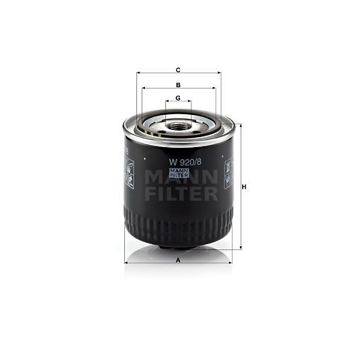 &Ouml;lfilter MANN-FILTER W 920/8 f&uuml;r VAG