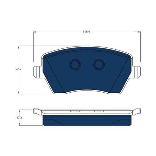 Bremsbelagsatz, Scheibenbremse TRW GDB3332BTE ELECTRIC BLUE f&uuml;r RENAULT