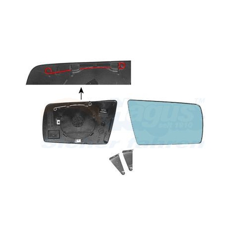 Spiegelglas, Au&szlig;enspiegel VAN WEZEL 3030834 * HAGUS * f&uuml;r MERCEDES-BENZ, rechts