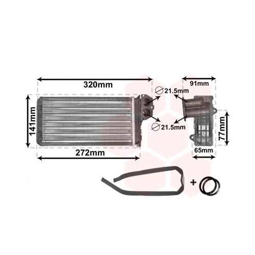 W&auml;rmetauscher, Innenraumheizung VAN WEZEL 40006199 *** IR PLUS *** f&uuml;r PEUGEOT