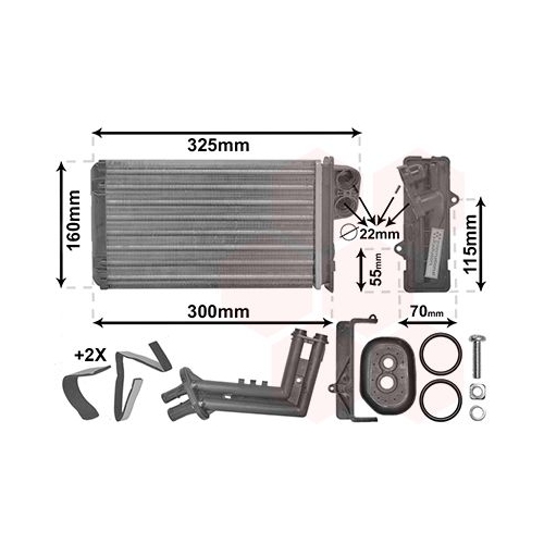 W&auml;rmetauscher, Innenraumheizung VAN WEZEL 43006227 *** IR PLUS *** f&uuml;r RENAULT