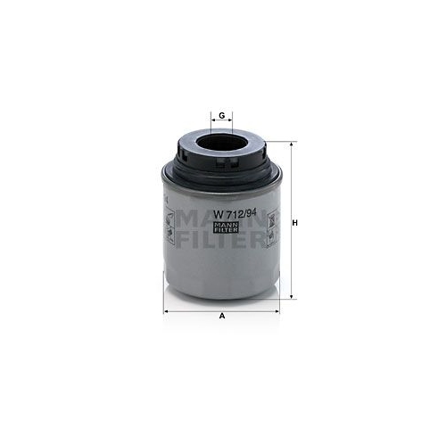 MANN-FILTER &Ouml;lfilter W 712/94 f&uuml;r VAG &Ouml;l Filter &Ouml;lwechsel Reinigung