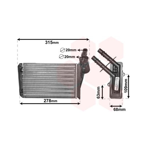 W&auml;rmetauscher, Innenraumheizung VAN WEZEL 43006228 f&uuml;r RENAULT