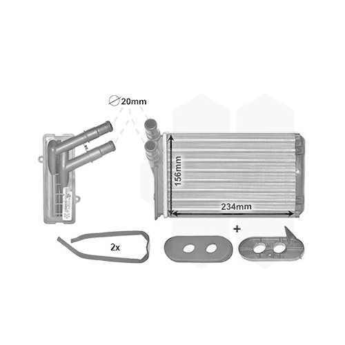 W&auml;rmetauscher, Innenraumheizung VAN WEZEL 58006060 *** IR PLUS *** f&uuml;r AUDI SEAT