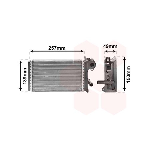 W&auml;rmetauscher, Innenraumheizung VAN WEZEL 58006062 f&uuml;r VW