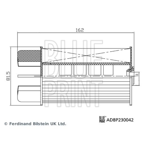 Blue Print 1x ADBP230042BP Kraftstofffilter mit Dichtringen