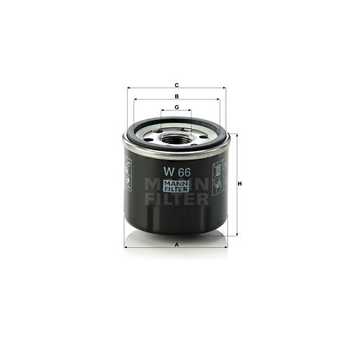 &Ouml;lfilter MANN-FILTER W 66 f&uuml;r NISSAN RENAULT