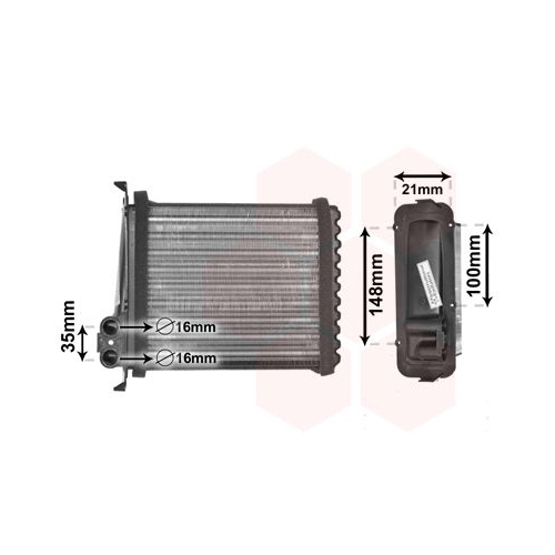 W&auml;rmetauscher, Innenraumheizung VAN WEZEL 59006085 f&uuml;r VOLVO