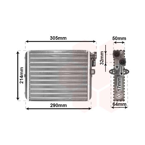 W&auml;rmetauscher, Innenraumheizung VAN WEZEL 59006110 f&uuml;r VOLVO