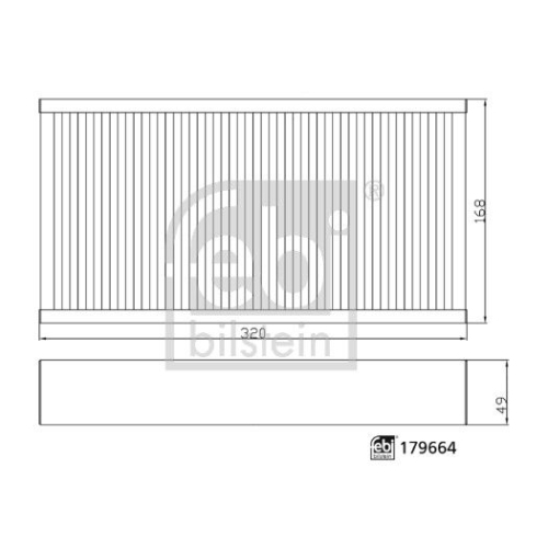 Filter, Innenraumluft FEBI BILSTEIN 179664 f&uuml;r JOHN DEERE