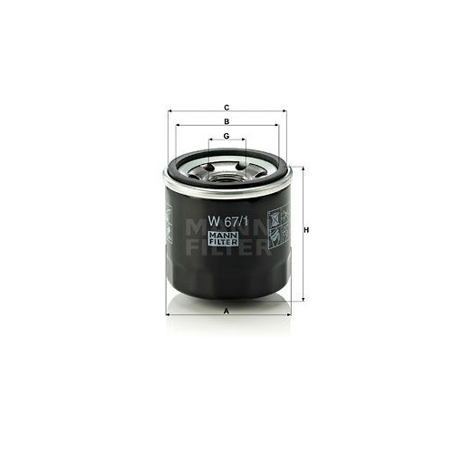 &Ouml;lfilter MANN-FILTER W 67/1 f&uuml;r FORD HONDA ISUZU MAZDA MITSUBISHI NISSAN RENAULT