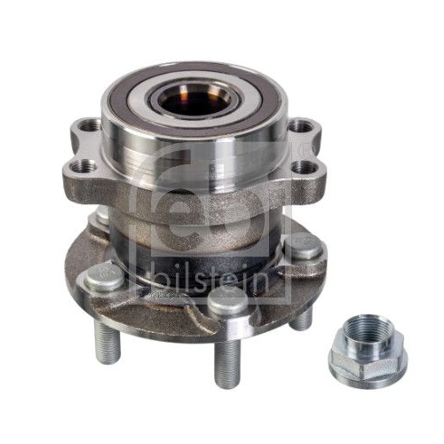 Febi Bilstein 174806 Radlagersatz mit Radnabe, ABS-Impulsring und Achsmutter, 1 St&uuml;ck