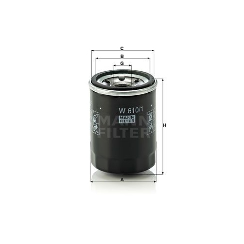 &Ouml;lfilter MANN-FILTER W 610/1 f&uuml;r DAIHATSU FIAT SUZUKI VOLVO VAG CASE IH O & K