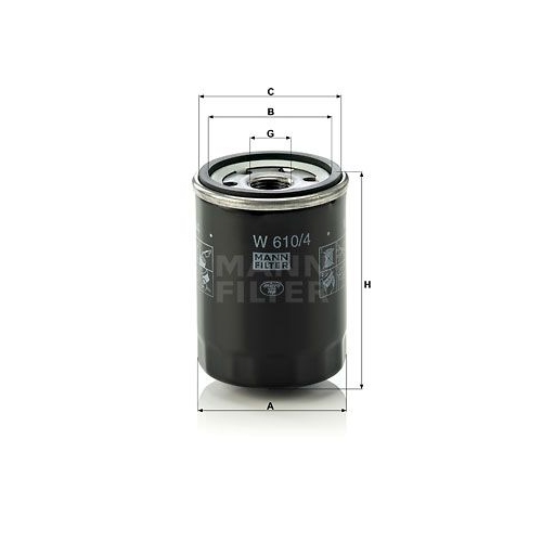 &Ouml;lfilter MANN-FILTER W 610/4 f&uuml;r NISSAN JCB SHIBAURA