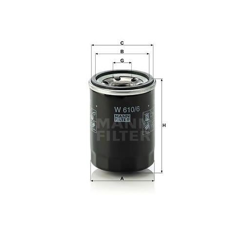 &Ouml;lfilter MANN-FILTER W 610/6 f&uuml;r HONDA