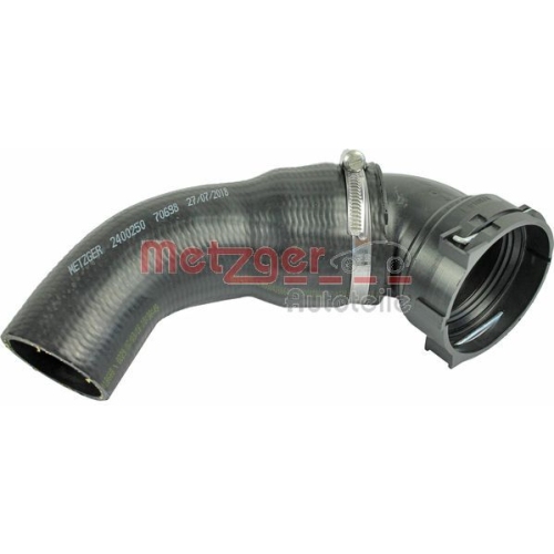 Ladeluftschlauch METZGER 2400250 f&uuml;r BMW, Ladeluftk&uuml;hler, links, unten