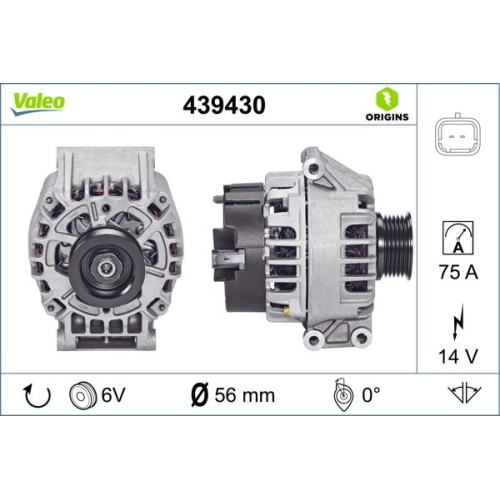 Generator VALEO 439430 NEW ORIGINAL PART f&uuml;r NISSAN RENAULT VOLVO DACIA