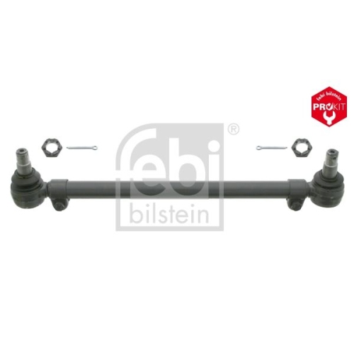 Febi Bilstein 27845 Lenkstange mit Kronenmuttern und Splinten, vom 1. Lenkzwischenhebel zum 2. Lenkzwischenhebel , 1 St&uuml;ck