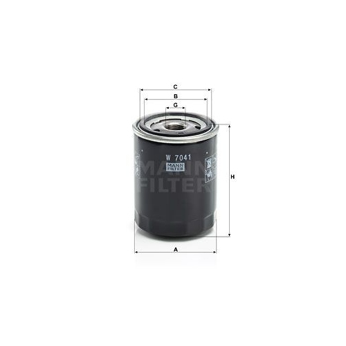 Filter, Arbeitshydraulik MANN-FILTER W 7041 f&uuml;r FORD NISSAN SUBARU KOMATSU