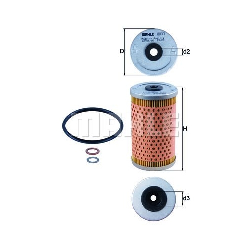 &Ouml;lfilter KNECHT OX 33D f&uuml;r FORD GMC MERCEDES-BENZ