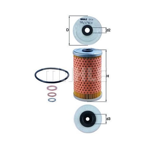 &Ouml;lfilter KNECHT OX 34D f&uuml;r FORD GMC MERCEDES-BENZ