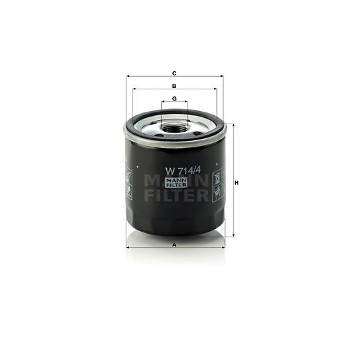 &Ouml;lfilter MANN-FILTER W 714/4 f&uuml;r FIAT LOMBARDINI
