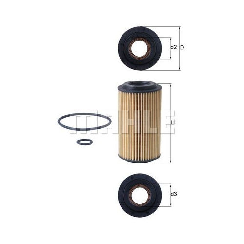 &Ouml;lfilter KNECHT OX 153D4 f&uuml;r CHRYSLER MERCEDES-BENZ