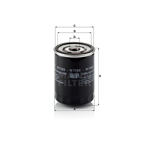 &Ouml;lfilter MANN-FILTER W 718/2 f&uuml;r ALFA ROMEO CITRO&Euml;N FIAT FORD