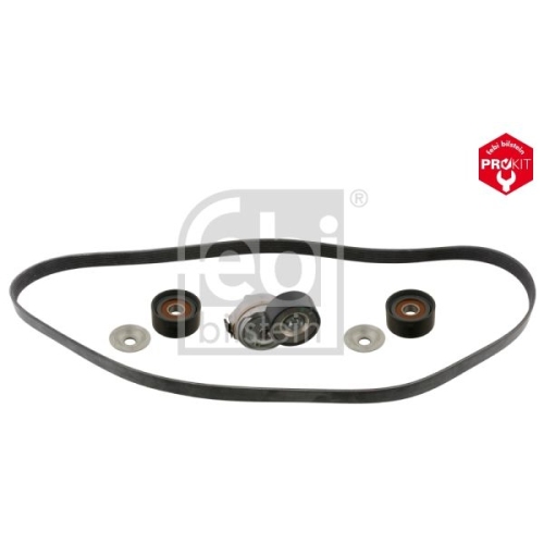 Febi Bilstein 45966 Keilrippenriemensatz mit Riemenspanner und Umlenkrollen 8 Rippenanzahl, , 1 St&uuml;ck