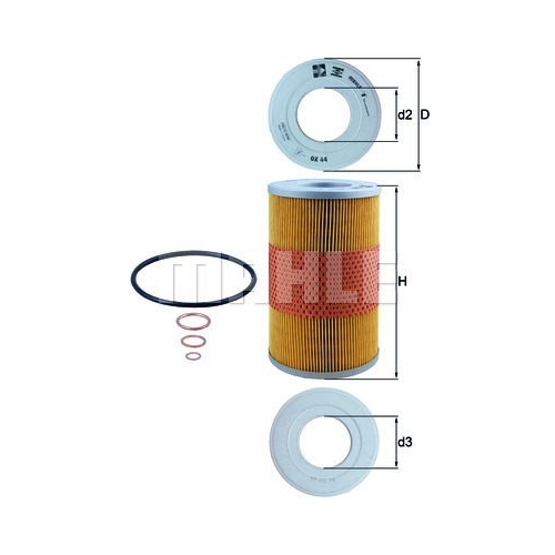 &Ouml;lfilter KNECHT OX 44D f&uuml;r FORD GMC KRUPP MAN MERCEDES-BENZ LIEBHERR CLAAS SETRA
