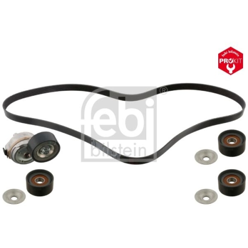 Febi Bilstein 45968 Keilrippenriemensatz mit Riemenspanner und Umlenkrollen 8 Rippenanzahl, , 1 St&uuml;ck