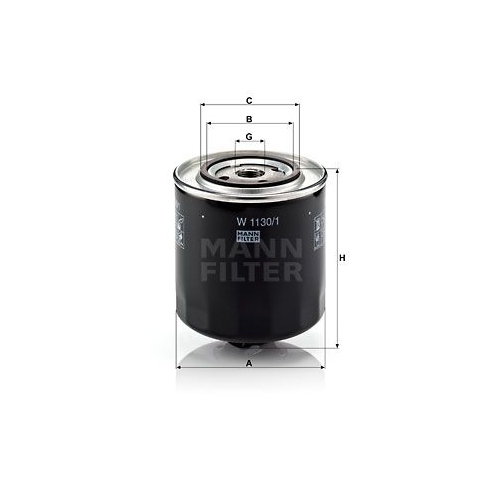 &Ouml;lfilter MANN-FILTER W 1130/1 f&uuml;r FORD VOLVO VAG