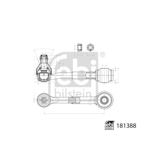 Lenker, Radaufh&auml;ngung FEBI BILSTEIN 181388 f&uuml;r TOYOTA LEXUS, unten, vorne