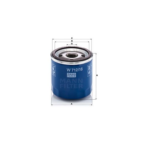 &Ouml;lfilter MANN-FILTER W 712/16 f&uuml;r FIAT
