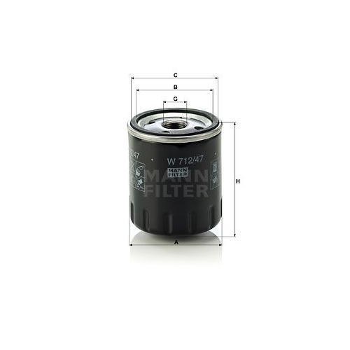 &Ouml;lfilter MANN-FILTER W 712/47 f&uuml;r RENAULT