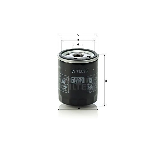 &Ouml;lfilter MANN-FILTER W 712/73 f&uuml;r MAZDA