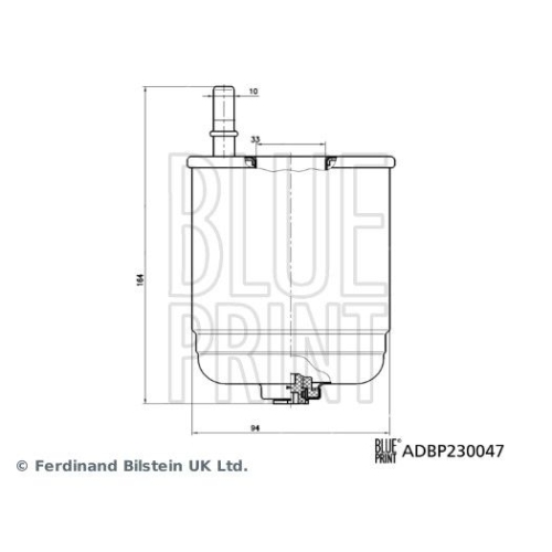 Blue Print 1x ADBP230047BP Kraftstofffilter mit Dichtring